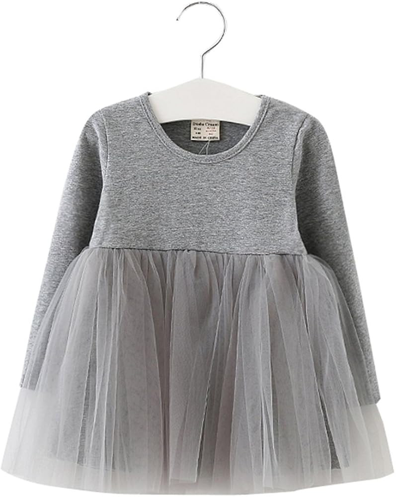 XUNYU Baby Girls Toddler Tutu Dress Long Sleeve Pink Infant Children Clothes Party Wear Pleated T... | Amazon (US)