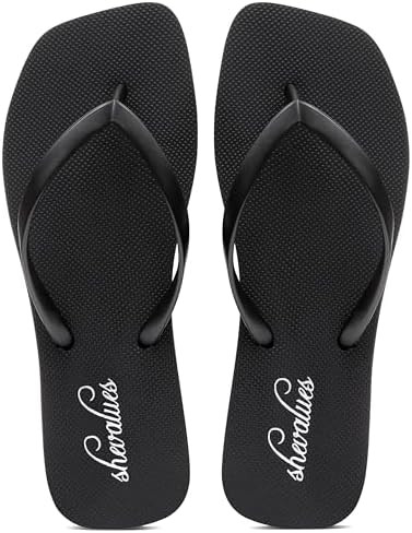 shevalues Slim Square Toe Flip Flops for Women with Comfortable Yoga Mat | Amazon (US)
