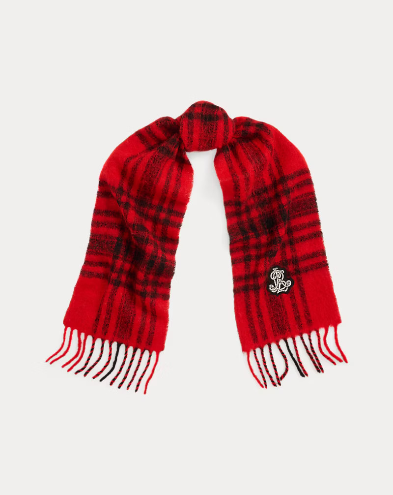 Plaid Bullion Wool-Blend Scarf | Ralph Lauren (UK)