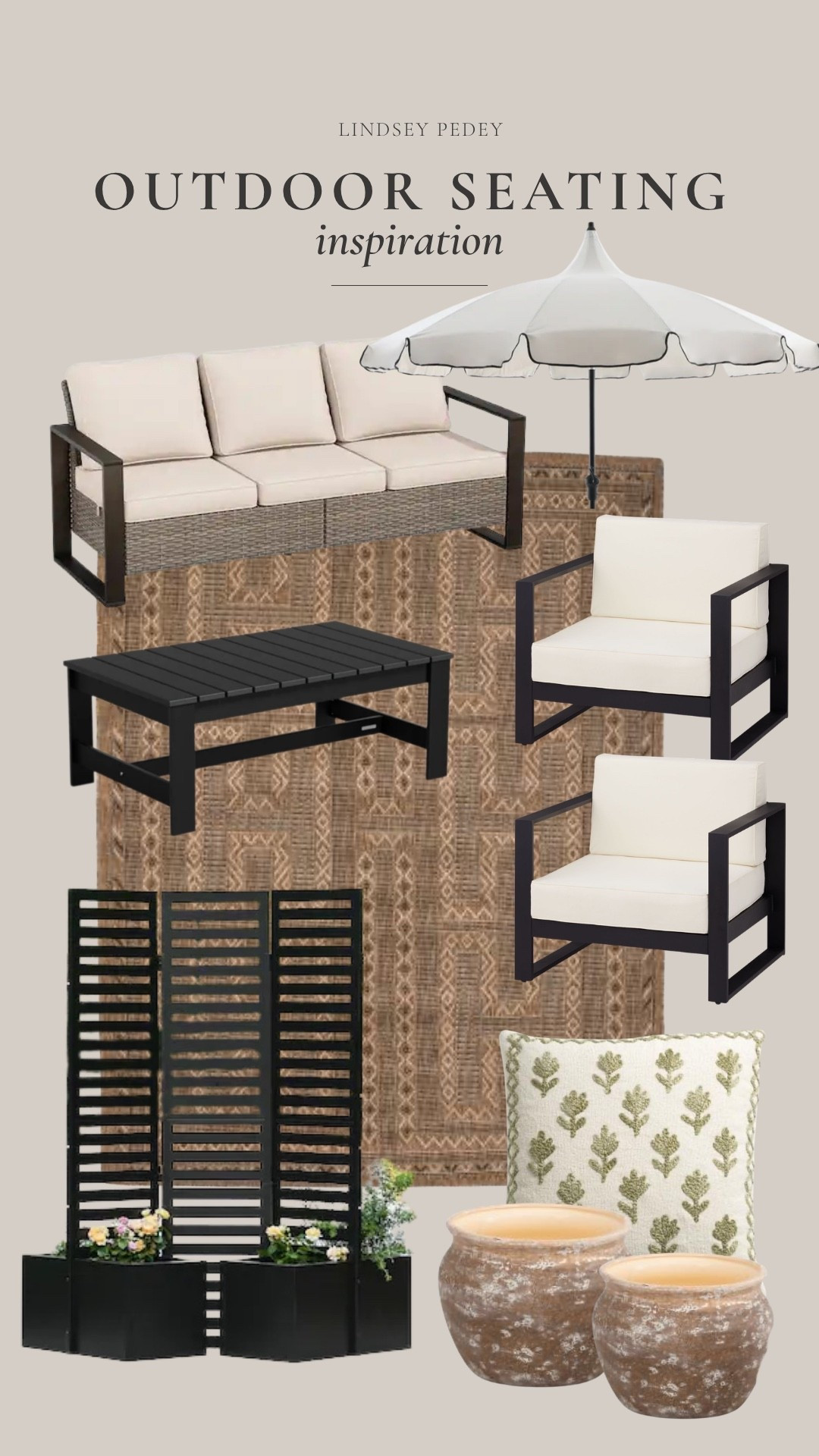 Outdoor seating inspo! 

Patio, divider planter, outdoor furniture, outdoor sofa, outdoor rug, outdoor chairs, planters, pillow

#LTKHome #LTKSeasonal