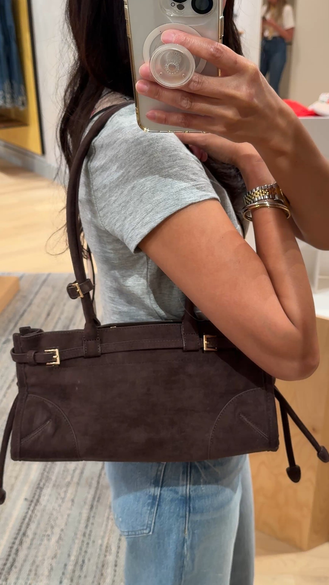 Fall handbags. Fall bag. Suede bag. Shoulder bag. I love the silhouette. Looks designer. The chocolate brown color is gorgeous. Material feels nice. Looks chic!

#LTKOver40 #LTKStyleTip #LTKItBag