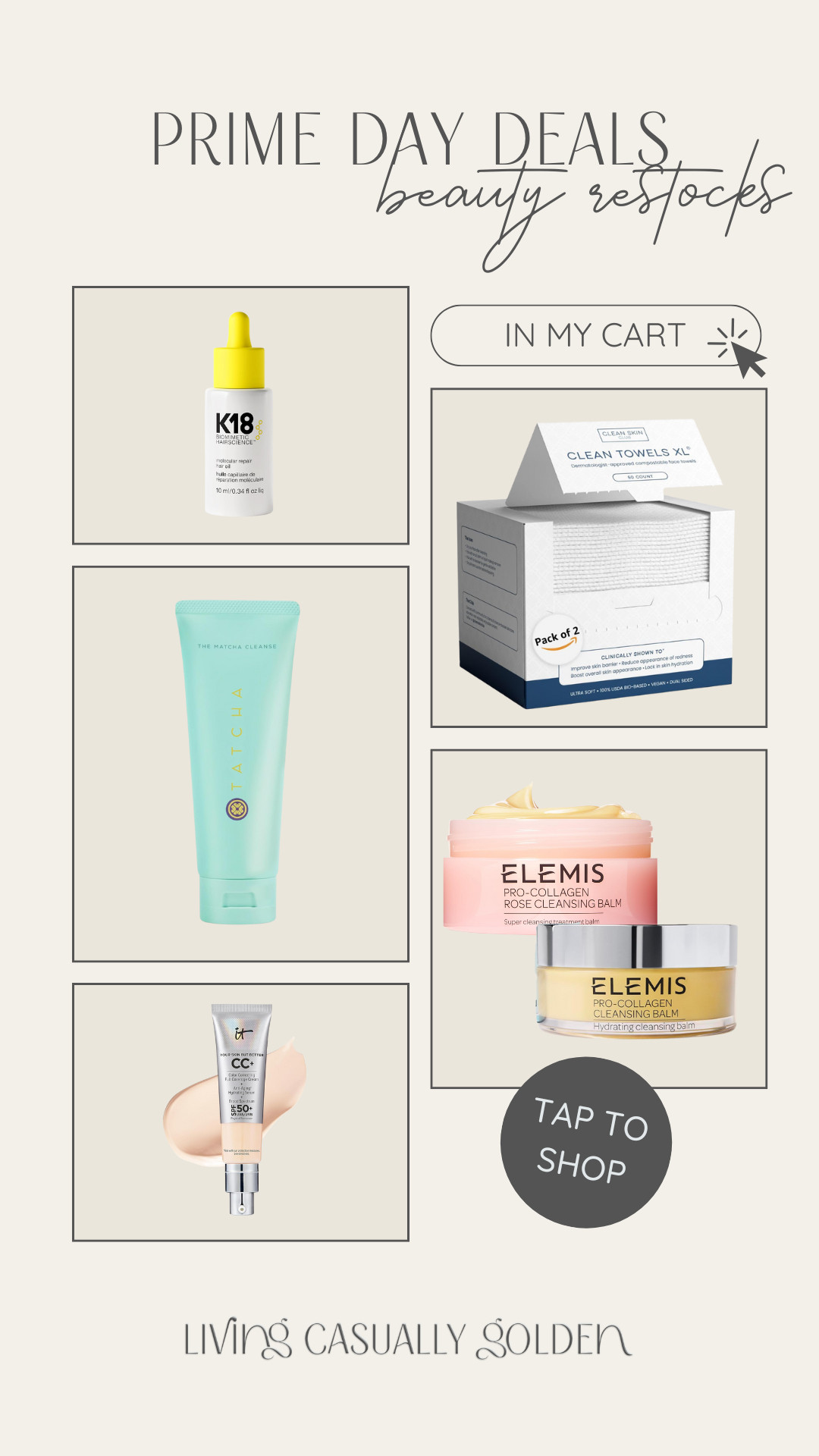 What I Just Ordered for Prime Day: Beauty Restocks. Stocked up on my favorite beauty items that I use daily! K18 hair oil, Clean Skin Club facial towels, TATCHA cleanser, ELEMIS cleaning balm and It Cosmetics cc cream.  

 #LTKSaleAlert #LTKBeauty