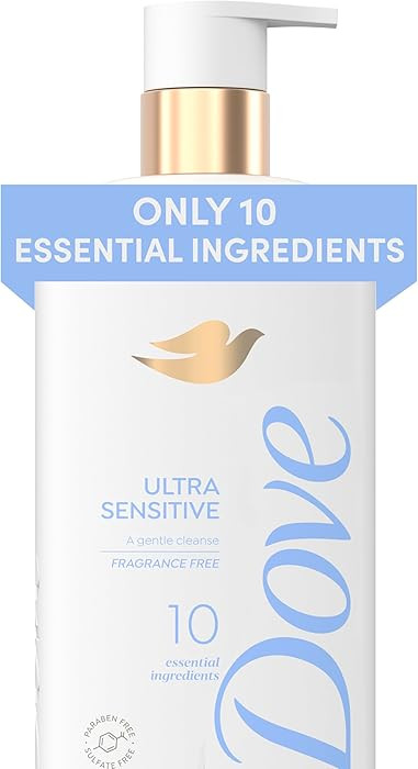 Dove Serum Body Wash Ultra Gentle hydrating cleanse with only 10 essential ingredients 18.5 Fl Oz | Amazon (US)