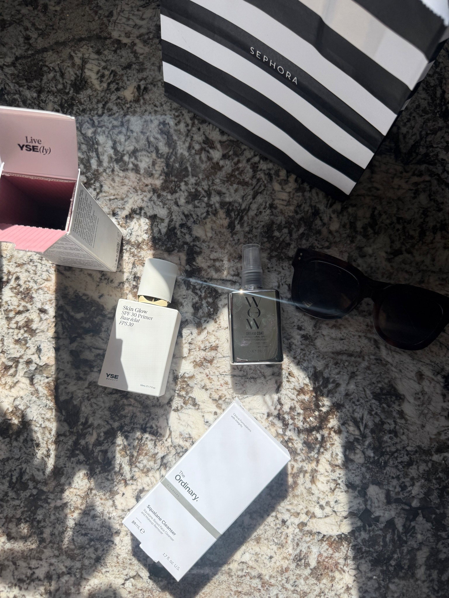 Mini sephora haul. 
Wow Dreamcoat is hands down the best blow out spray I’ve ever used. Makes your hair so silky smooth. 
Excited to try out this YSE beauty skin glow primer and needed a new cleanser so giving this one by the ordinary a try. 

#LTKOver40 #LTKBeauty #LTKFindsUnder100