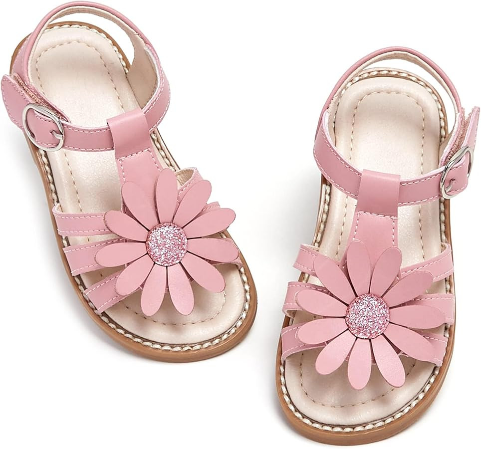 Kiderence Toddler Girls Sandals Little Girls Kids Summer Shoes Toddler Sandals | Amazon (US)
