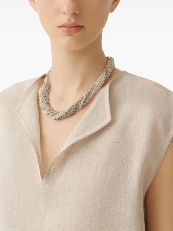Fabiana Filippi twist-chain Necklace | Silver | FARFETCH ES | Farfetch Global