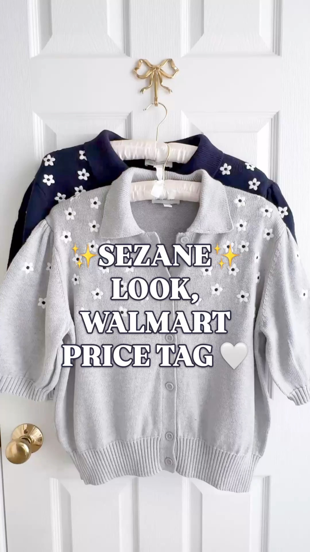 Designer look for less | Walmart embroidered cardigan | Free Assembly sweater | teacher outfits | fall outfits women

This new Free Assembly cardigan has the French inspired, feminine preppy visual language I associate with Sezane, translated into a Walmart price tag. The scattered daisy embroidery, spread collar, button front and elbow length puff sleeves turn a lightweight cardigan into the entire outfit.

The navy with crisp white flowers feels classic and graphic; the soft gray goes with practically everything. Both have a relaxed silhouette, ribbed trim and a soft 60% cotton, 20% nylon and 20% viscose knit. They are machine washable and available in sizes XS-4X.

Wear it buttoned as a sweater top with white denim now, then with trousers, dark jeans, a pleated skirt or loafers for early fall. It covers teacher outfits, work outfits, business casual workwear, brunch, church, school pickup and those September days when summer weather and fall style are still negotiating.

The collar and puff sleeves bring the polish, while the floral embroidery supplies the personality. It handles the summer-to-fall transition and makes simple bottoms feel considered.

Walmart fall fashion, Free Assembly cardigan, embroidered cardigan women, floral cardigan sweater, daisy cardigan, collared cardigan, puff sleeve cardigan, short sleeve cardigan women, navy cardigan, gray cardigan, French-inspired outfit, preppy fall style, teacher outfit, work outfit, business casual outfit, fall transition outfit

#LTKFindsUnder50 #PreppyStyle #WorkOutfits #BackToSchoolOutfit #LookForLess #WalmartFinds #WalmartStyle #TeacherOutfit #FallOutfits

#LTKSeasonal #LTKWorkwear #LTKootd