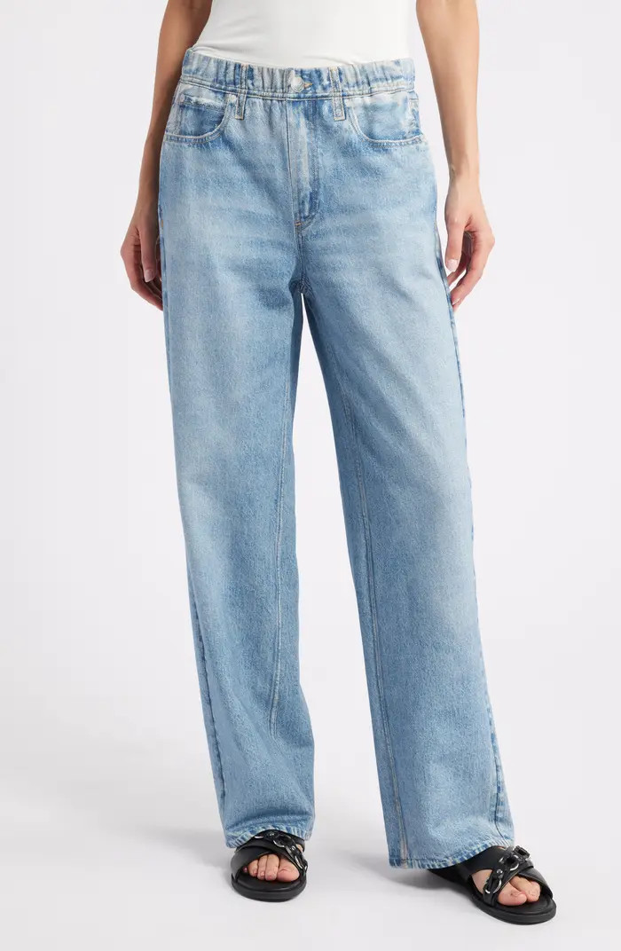 rag & bone Miramar Wide Leg Cotton Terry Sweatpant Jeans | Nordstrom | Nordstrom