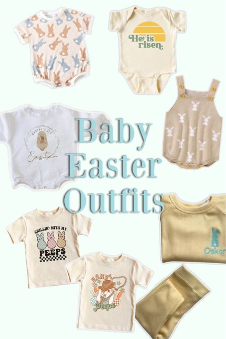 Easter baby outfits | baby’s first Easter | Christian Baby Easter Outfits | Bunny outfit | chillin with my peeps | personalized Easter baby clothes | Easter basket gifts for baby & toddler 

#LTKSeasonal #LTKfamily #LTKbaby