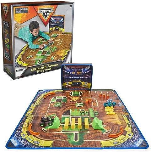 Monster Jam, Ultimate Arena Playmat & Storage with 2 Exclusive Monster Trucks, 1:64 Scale, 20 Acc... | Amazon (US)