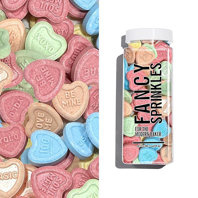 Fancy Sprinkles Limited Edition V-Day Love Language Sprinkles Real Sugar, Conversation Hearts, Fo... | Amazon (US)