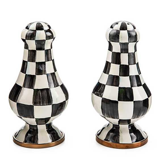 Courtly Check Enamel Large Salt & Pepper Shakers | MacKenzie-Childs