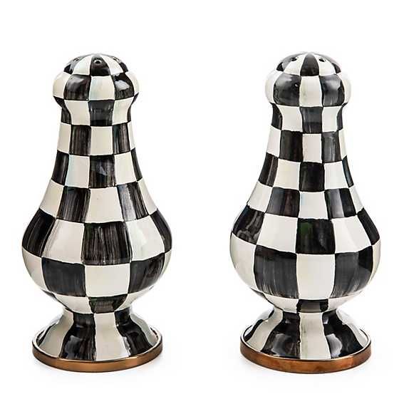 Courtly Check Enamel Large Salt & Pepper Shakers | MacKenzie-Childs