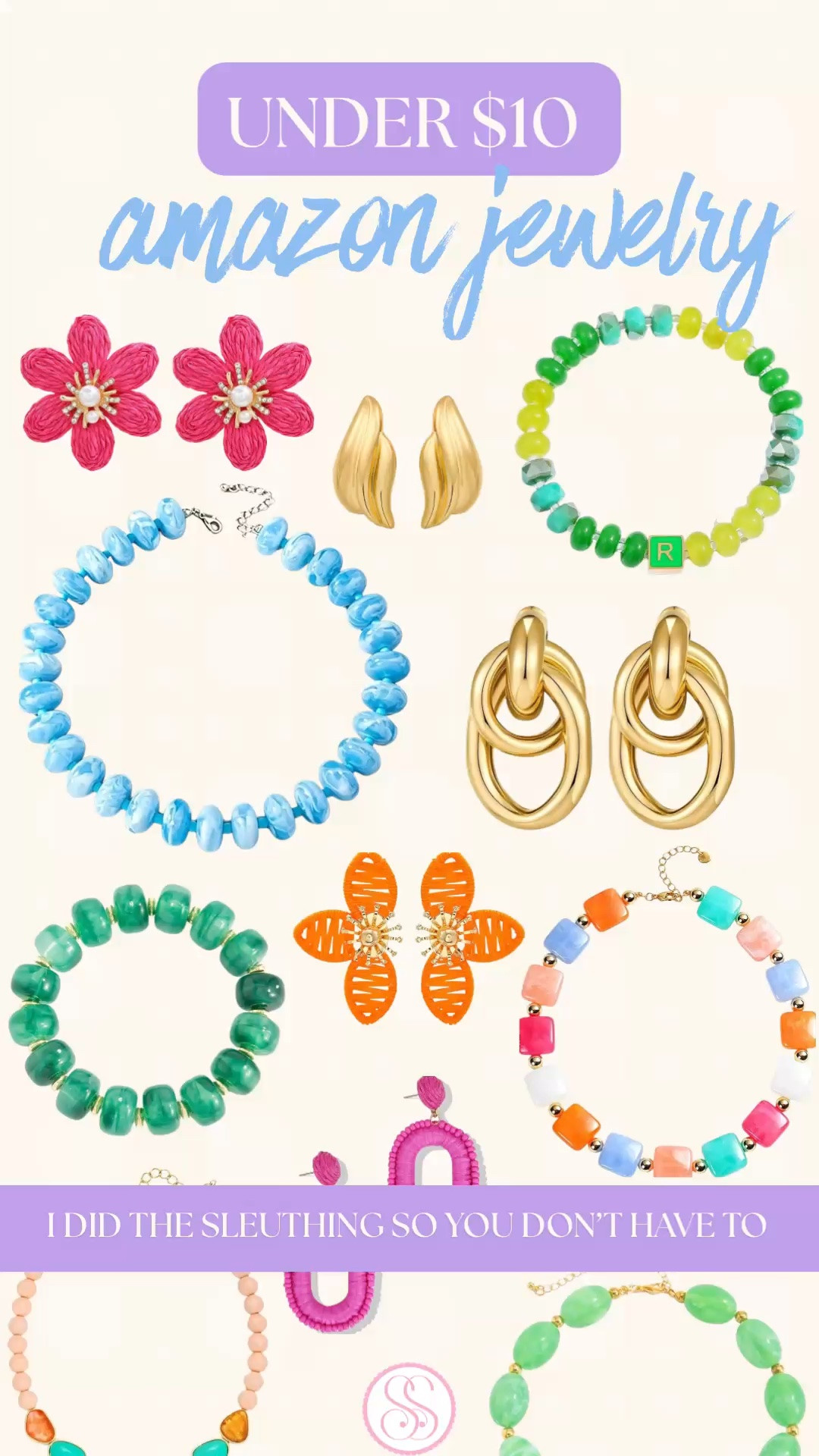 Amazon jewelry under $10, summer jewelry, colorful statement earrings, beaded necklaces, affordable jewelry finds

I did the Amazon jewelry digging so you do not have to, and these under $10 finds are exactly the kind of pieces that make summer outfits feel instantly more fun.

Think colorful beaded necklaces, statement earrings, flower earrings, gold earrings, shell-inspired jewelry, charm bracelets, beaded bracelets, vacation jewelry, resort jewelry, and bright little accessories that make a plain white dress, swimsuit coverup, caftan, linen set, or simple tank and shorts feel finished. 

This is the jewelry edit for the woman who loves colorful summer style, preppy accessories, Palm Beach style, resort outfits, vacation outfits, beach trip accessories, poolside outfits, girls trip looks, wedding guest accessories, brunch outfits, and affordable Amazon finds that look way more expensive than they are.

The best part is everything is under $10, so you can grab the playful statement pieces without feeling like you need to be responsible about it. A pink flower earring for a white dress. A blue beaded necklace for vacation. A green bracelet stack for Lilly-inspired outfits. Gold earrings for everyday. Colorful beads for all the resort and summer plans.

If you’re searching for Amazon jewelry, jewelry under $10, affordable jewelry, summer jewelry, vacation jewelry, resort jewelry, statement earrings, flower earrings, beaded necklace, beaded bracelet, charm bracelet, gold earrings, colorful jewelry, preppy jewelry, beach jewelry, Palm Beach style accessories, Amazon fashion finds, Amazon accessories, wedding guest jewelry, vacation outfit accessories, or summer outfit accessories, this edit is full of good ones.

#LTKFindsUnder50 #AmazonFinds #AmazonJewelry #AffordableJewelry #SummerJewelry #VacationStyle #StatementEarrings #PreppyStyle #BeadedNecklace #ColorfulNecklace #AnthroStyle #LookForLess

#LTKSeasonal #LTKSaleAlert #LTKootd