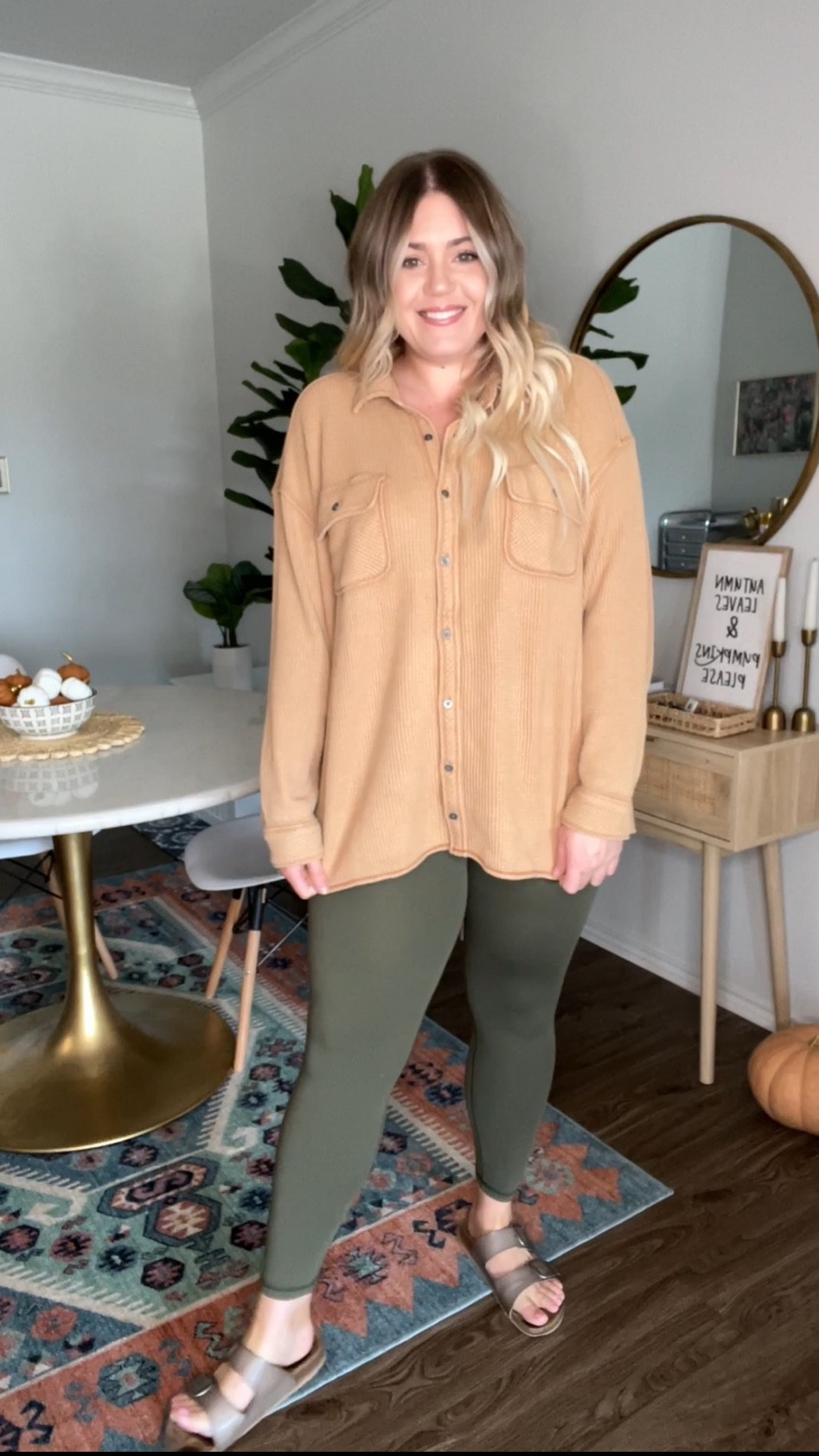 Waffle shirt jacket, Aerie, fall outfit, loungewear, leggings

#LTKsalealert #LTKSale #LTKunder50