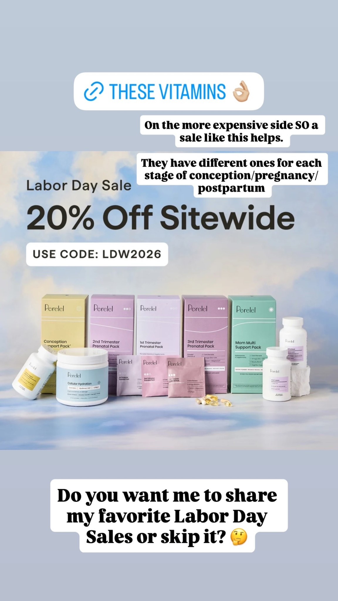 I love these vitamins! They are on the more expensive side SO a sale like this helps. 

They have different ones for each stage of conception/pregnancy/postpartum.

#LTKBump #LTKBaby #LTKmomlife