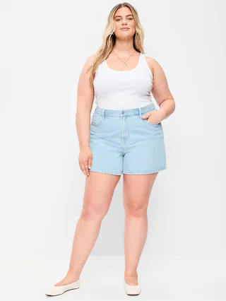 High-Waisted Wow Baggy Jean Shorts -- 5-inch inseam | Old Navy (CA)