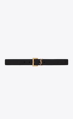 cassandre belt with square buckle in grained leather | Saint Laurent Inc. (Global)