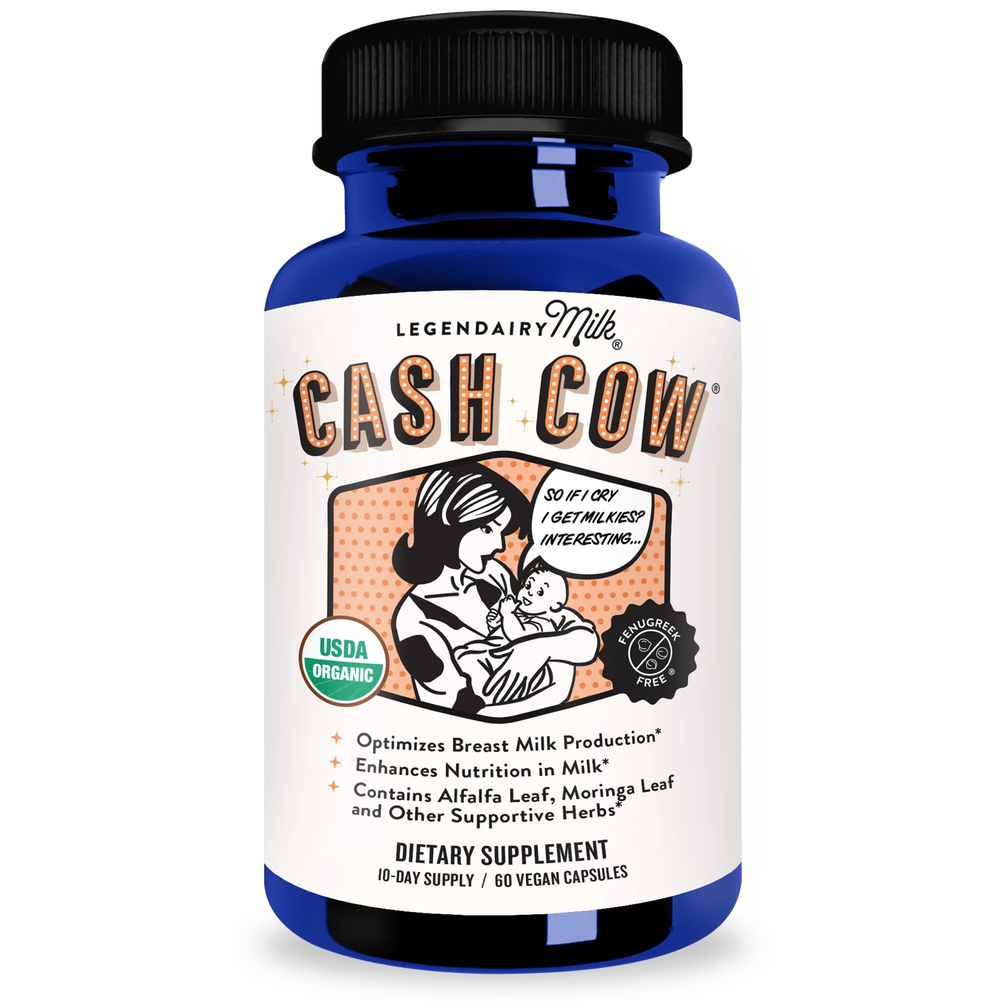 Cash Cow | Breast Milk Supplement for Milk Production & Nutrition | Legendairy Milk | Legendairy Milk
