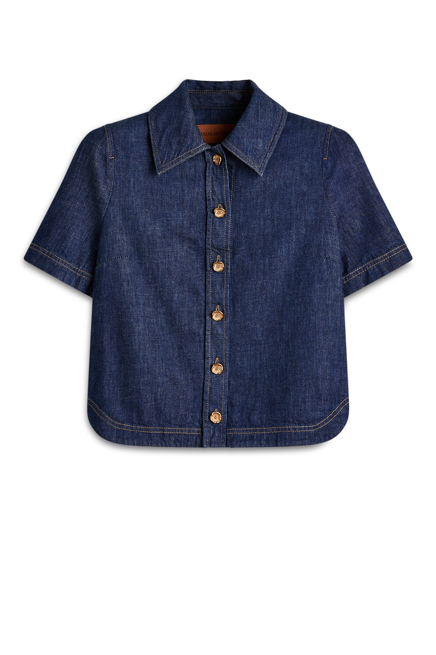 DENIM SHORT SLEEVE SHIRT - INDIGO.8 - Scanlan Theodore | Scanlan Theodore AU