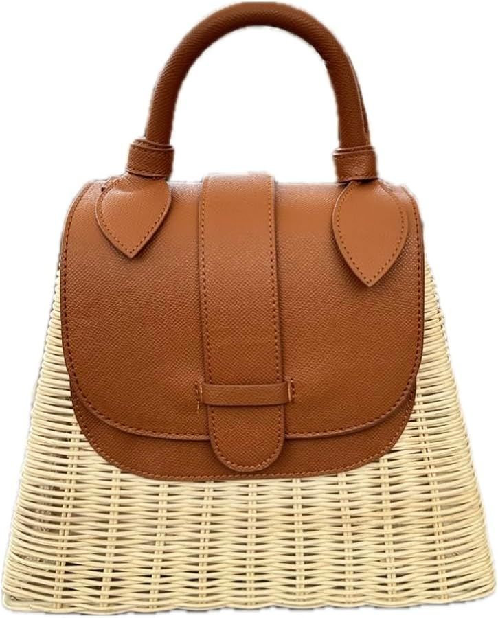 Rattan Luxury Handbag NO STRAP bag,perfect for summer picnic | Amazon (US)
