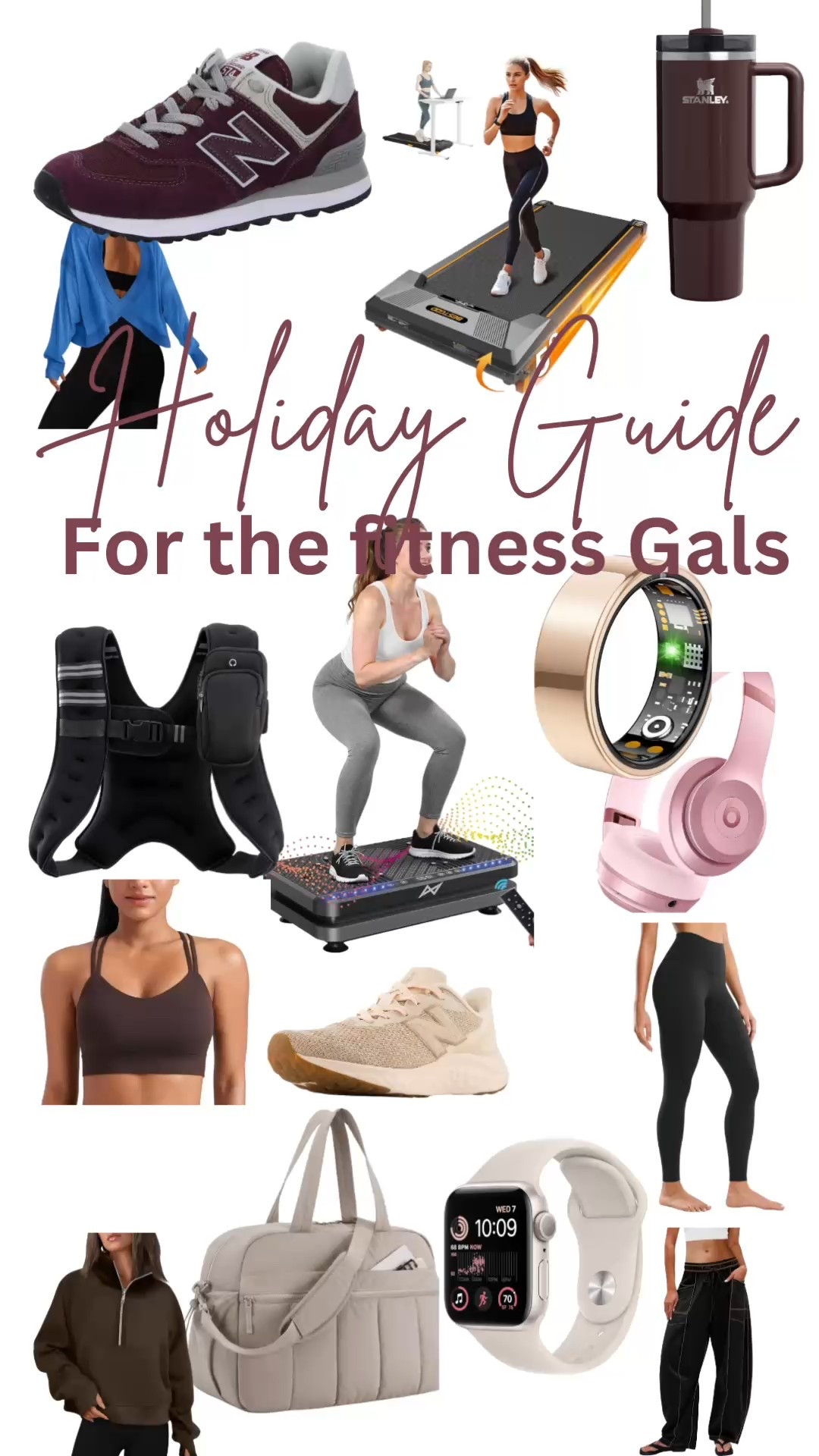 Holiday Gift Guide for Fitness Girlies, weighted vest, walking pad, vibration plate,running shoes, ours ring, Apple Watch, headphones, leggings, lululemon, Amazon

#LTKfitnessgoals #LTKGiftGuide #LTKHoliday