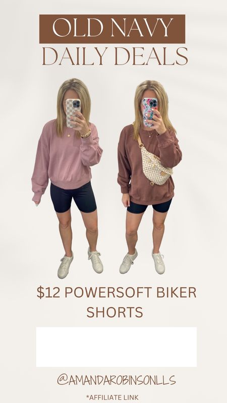 Old Navy Deals
$12 Powersoft biker shorts

#LTKActive #LTKFitness #LTKSaleAlert