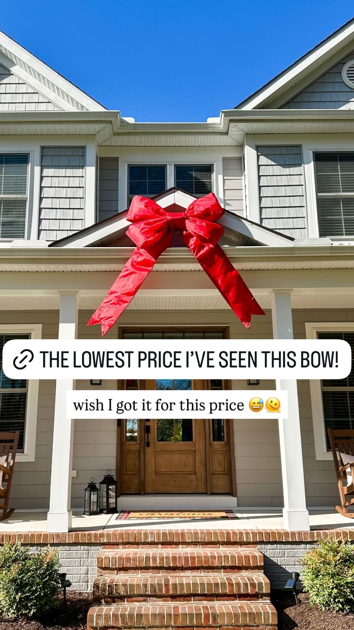 holiday front porch, christmas porch decor, giant christmas bow, outdoor christmas decorations, front door decor, holiday home exterior, festive porch ideas, christmas curb appeal, amazon holiday finds, holiday deals 2025, christmas sale find, budget friendly holiday decor, christmas porch inspiration, outdoor holiday style

#LTKHome #LTKHoliday #LTKSaleAlert