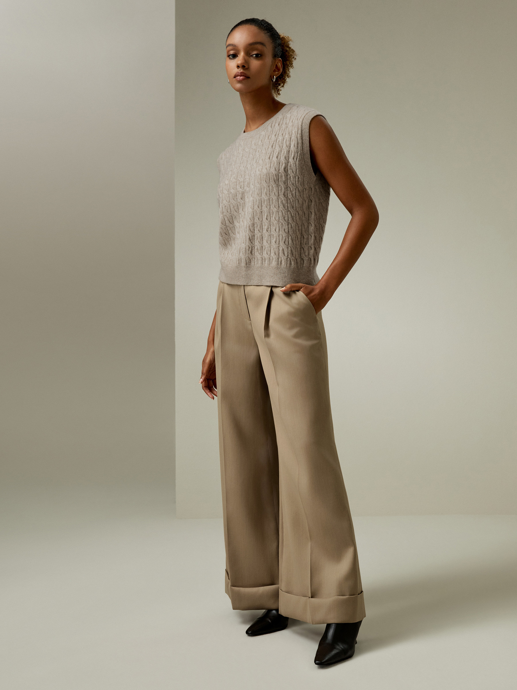 Gilet senza maniche in cashmere | LilySilk