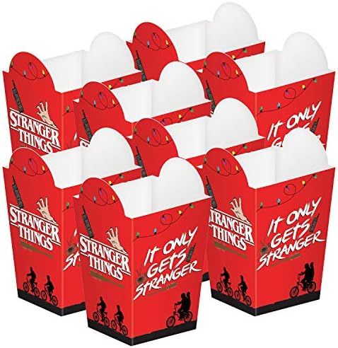 Amscan Stranger Things Popcorn Boxes | 8 Pieces | Great for Halloween Party and Horror Movie Mara... | Amazon (US)