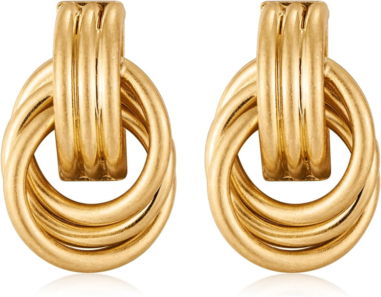 LILIE&WHITE Gold Chain Dangle Earrings for Women Drop Earrings Stud Earrings Hypoallergenic Earri... | Amazon (US)