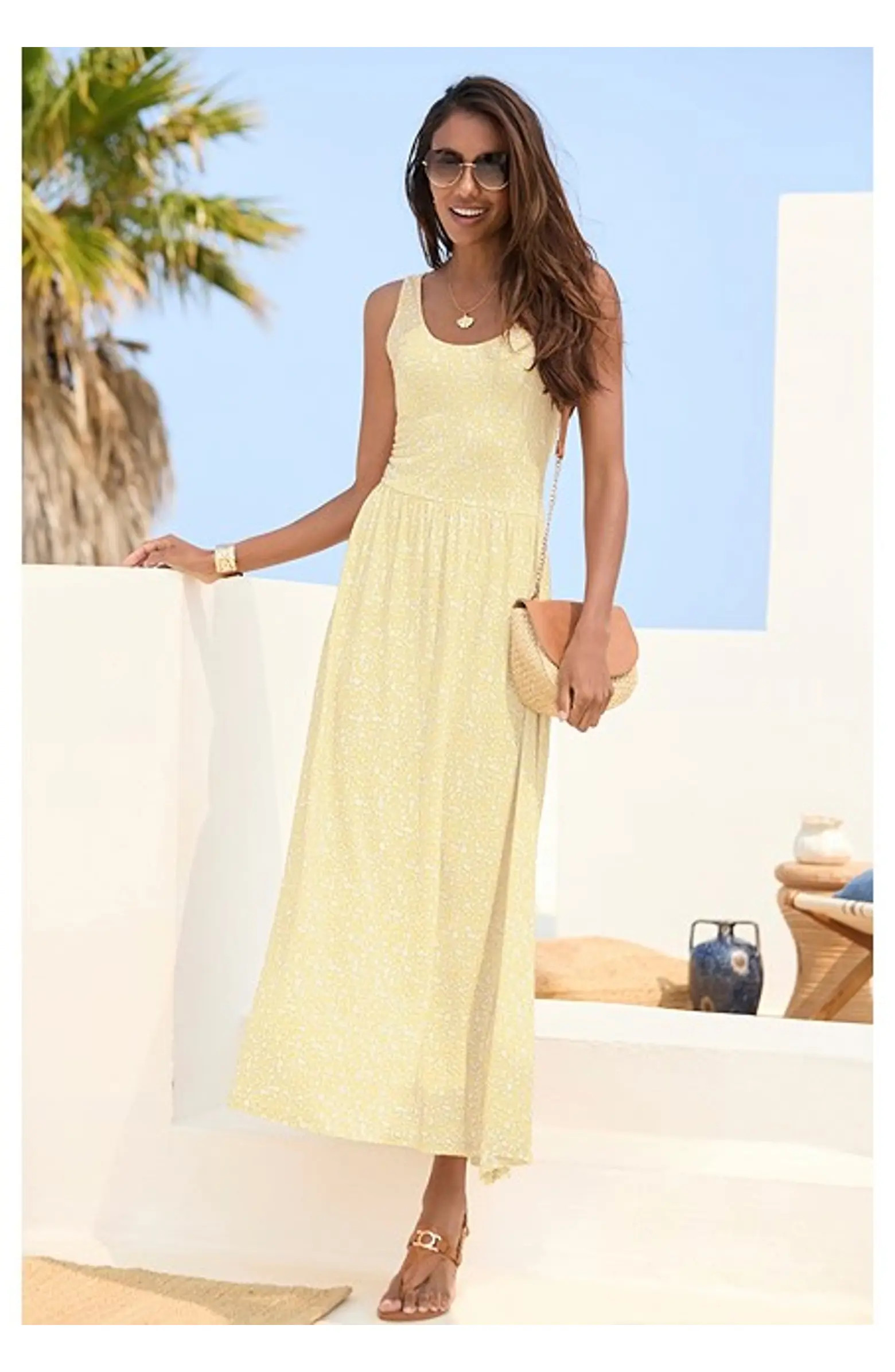 LASCANA Women's Printed Scoop Neck Dress | Nordstrom | Nordstrom