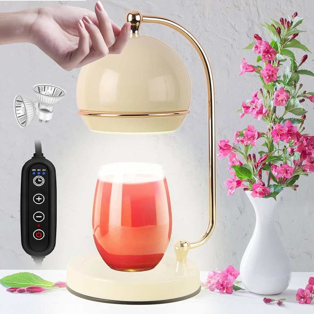 Candle Warmer Lamp 4-Level Dimmable with 2H4H8H Timer warm Lights,Anti-scalding heat-insulating,A... | Amazon (US)