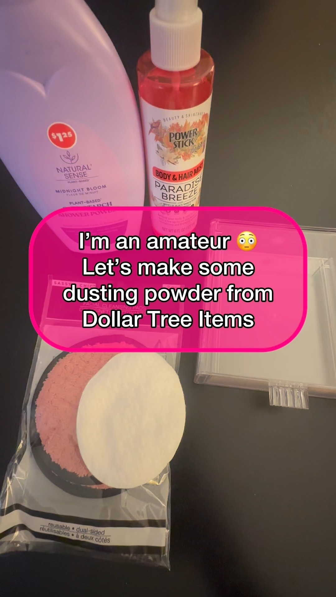 How to make dusting powder to use after your shower by a complete amateur lol.

Decided to try this one night when I could not sleep. Happily these scents together are an epic combo & a delight to your senses! 

Save the video to reference it later if you want to try it out. 

Happy scent DIYing❤️🥰


#dustingpowder #naturalsensepowder #howtomakedustingpowder #dollartree #dollartreehack#dollartreebeauty #dollartreeskincare #showerdusting #midnightbloom #powerstick #paradisebreeze

#LTKselfcare #LTKdayinmylife #LTKBeauty