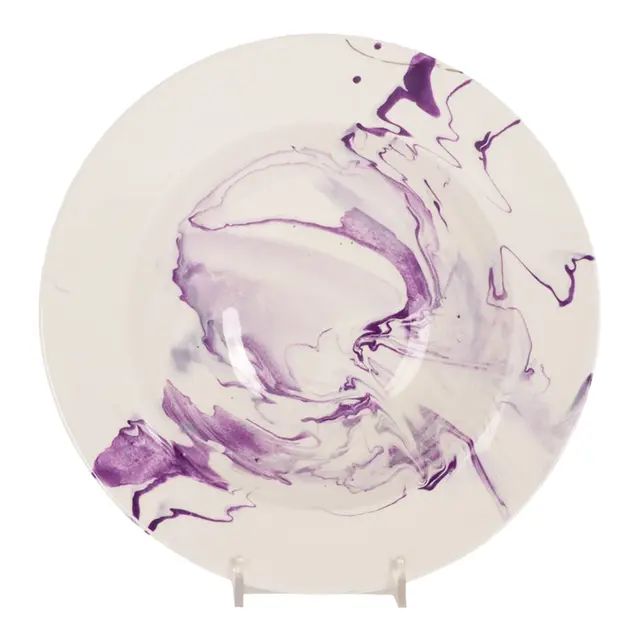 Lilac Marble Soup Bowl by Christopher Spitzmiller | Chairish