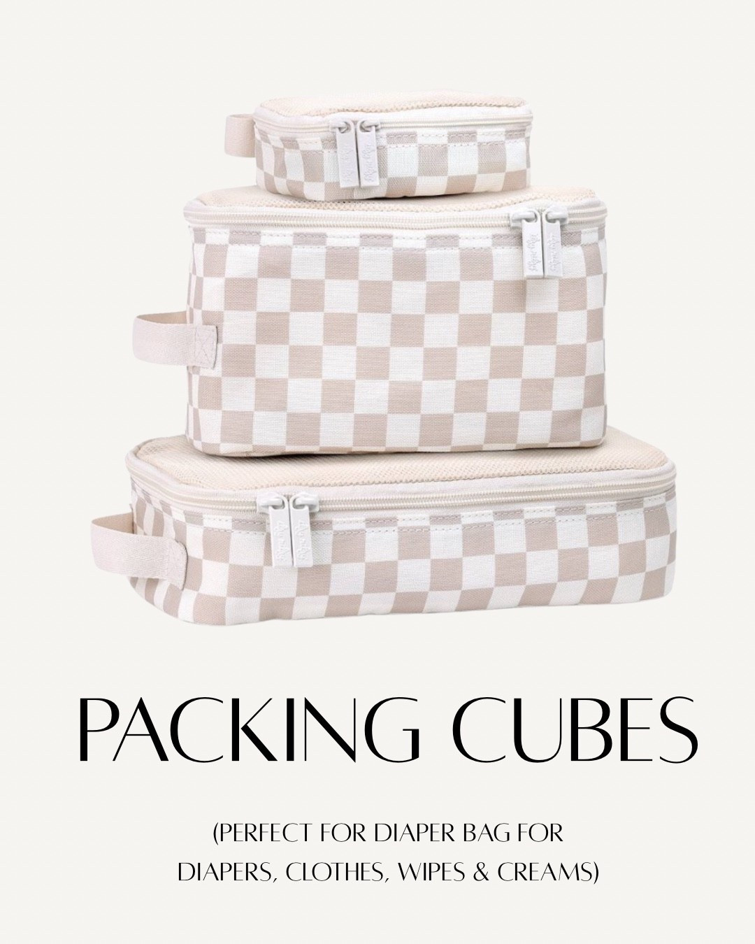 Packing cubes for diaper bag, travel, taupe checkered packing cubes, baby shower gift, mom to be, hospital bag checklist, postpartum hospital bag must haves. $25 for the set from itsy ritzy! 😍 vacation packing, travel bag inserts, carry on or suitcase inserts

#LTKKids #LTKBaby #LTKTravel