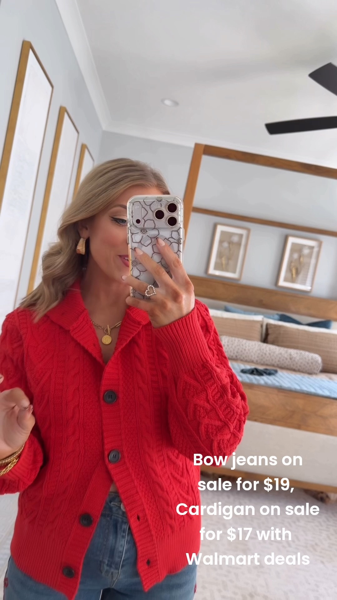 Okayyy this entire Walmart outfit!! 🎀❤️ Both the red cardigan AND bow jeans are ON SALE for Walmart Deals! The bright red cable-knit cardigan is such a fun pop of color, but can we talk about these JEANS?! The embroidered bows down the legs make them so special and give a basic denim outfit the cutest feminine detail. I finished the look with leopard flats for a little pattern mix. 🐆✨

If you love Walmart fashion, bow jeans, embroidered denim, red cardigans, affordable fall outfits, feminine fashion, and Walmart new arrivals, you need to check these out while the Walmart Deals prices are still available!

#WalmartFashion #WalmartDeals #WalmartFinds #WalmartStyle #WalmartNewArrivals #BowJeans #RedCardigan #AffordableFashion #FallFashion #WalmartOutfit