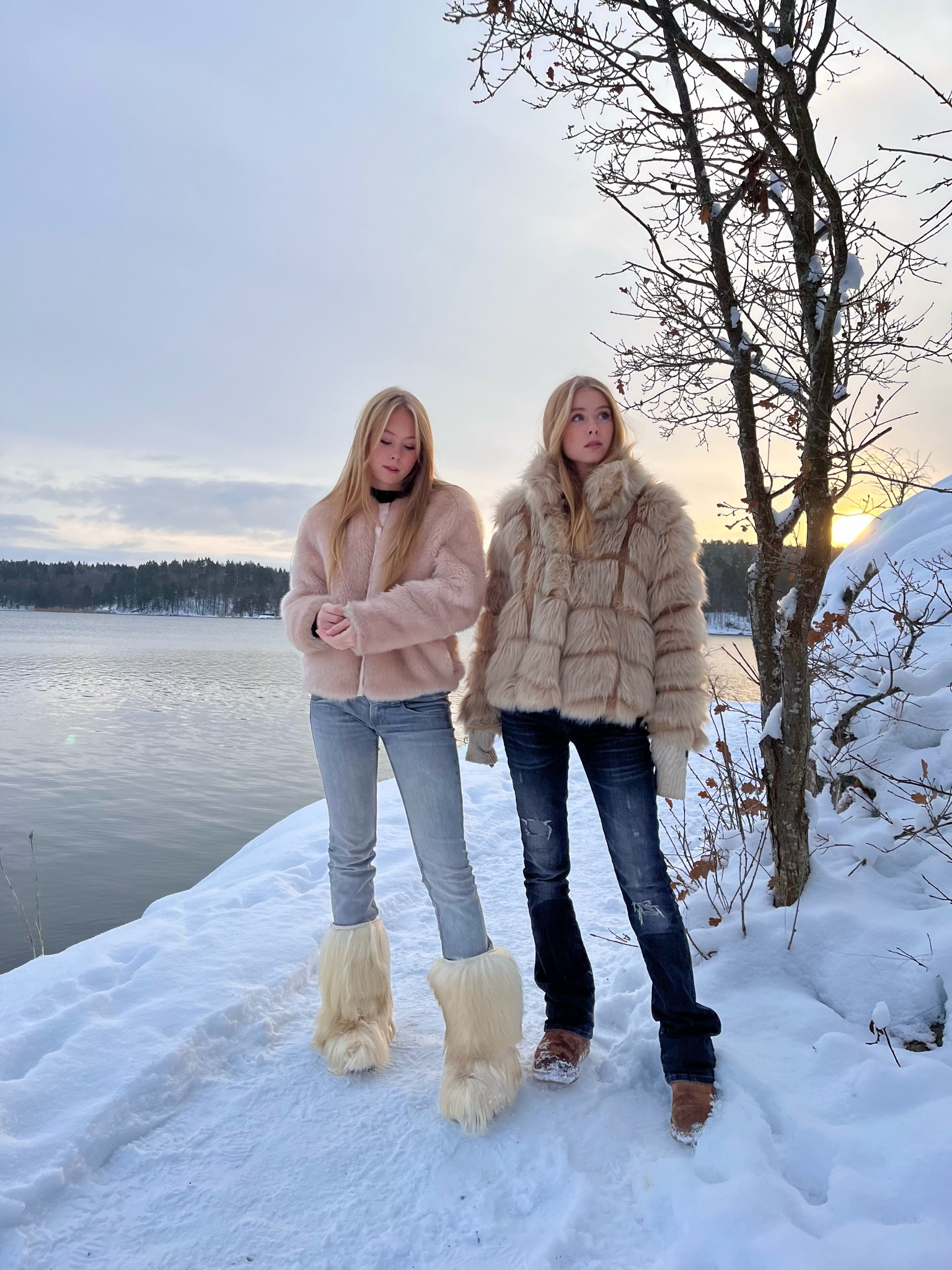 Faux fur jacket, pink fluffy jacket, white faux fur jacket, skinny jeans, Uggs boots, fluffy boots, free people, hush, H&M 

#LTKSeasonal #LTKstyletip #LTKeurope