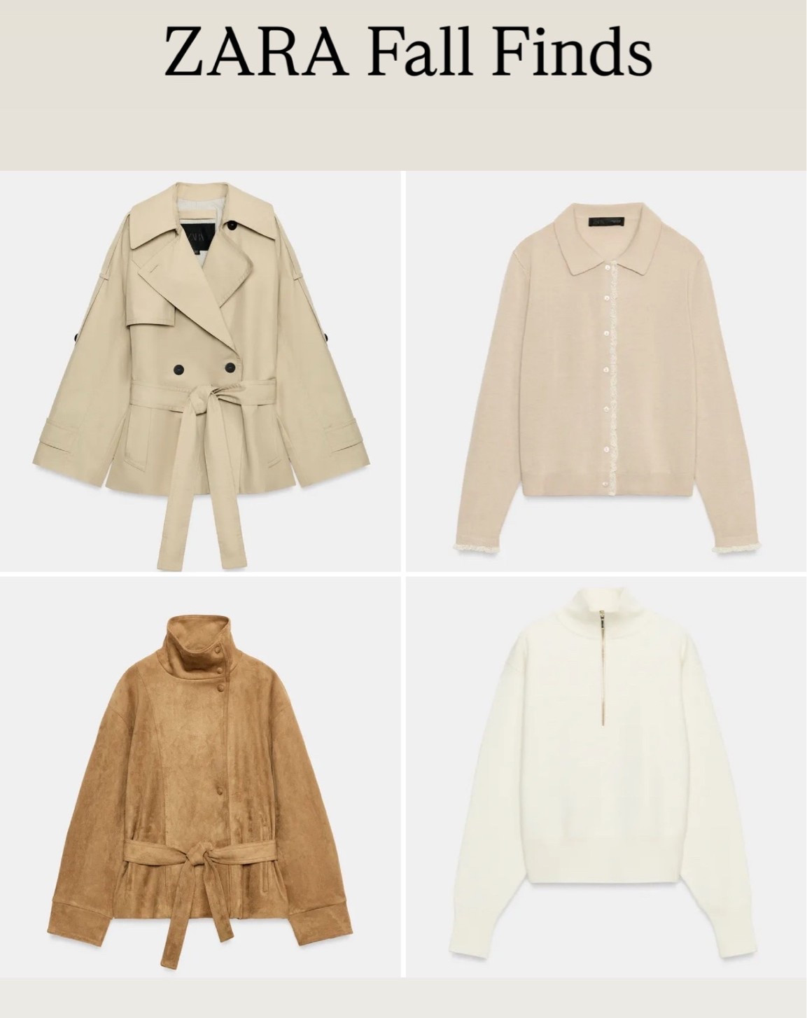Zara finds, fall outfits, trench coat, suede jacket, sweater

#LTKootd #LTKOver40 #LTKSeasonal