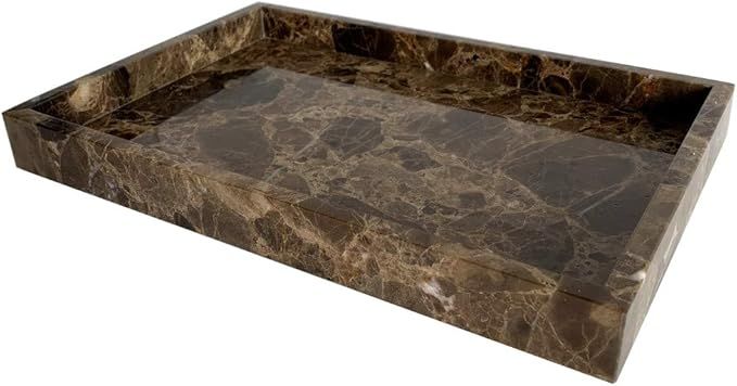 Natural Marble Storage Vanity Tray, Cosmetics Jewelery Tray, Kitchen Organizer, Coffee Table Tray... | Amazon (US)