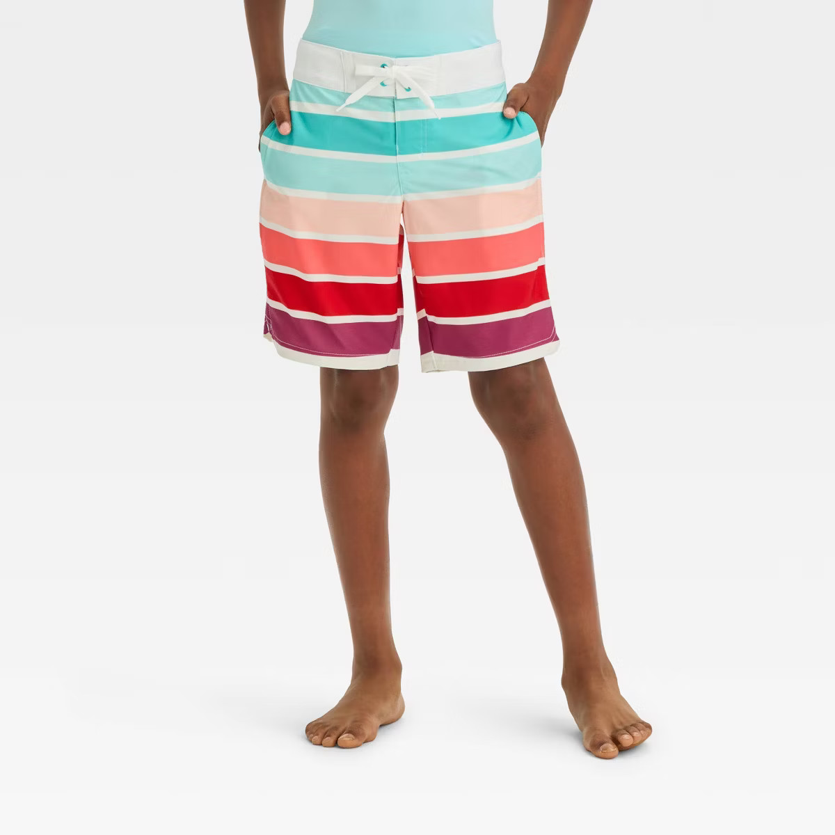 Boys' Striped Swim Shorts - art class™ 6 | Target
