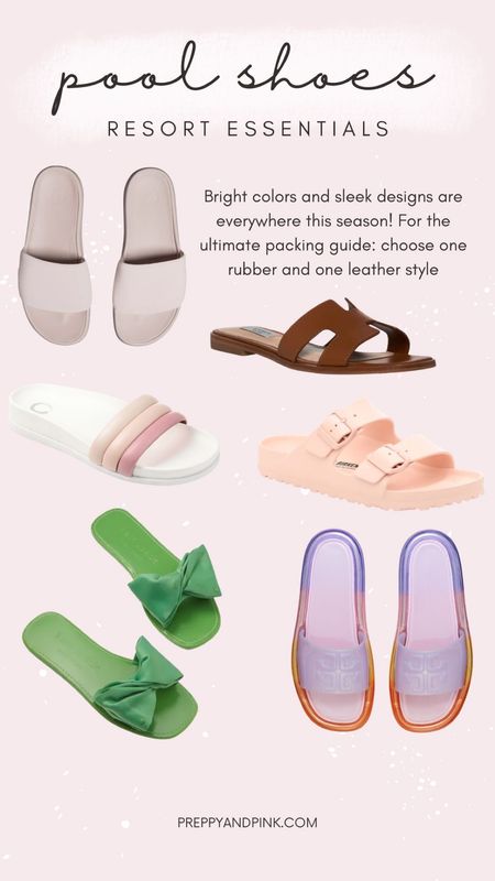 Pool shoes. Pool slides. Leather sandals. Sandals. Resort wear. Vacation outfit. Kate spade shoes. Lululemon shoes  

#LTKswim #LTKunder50 #LTKSeasonal