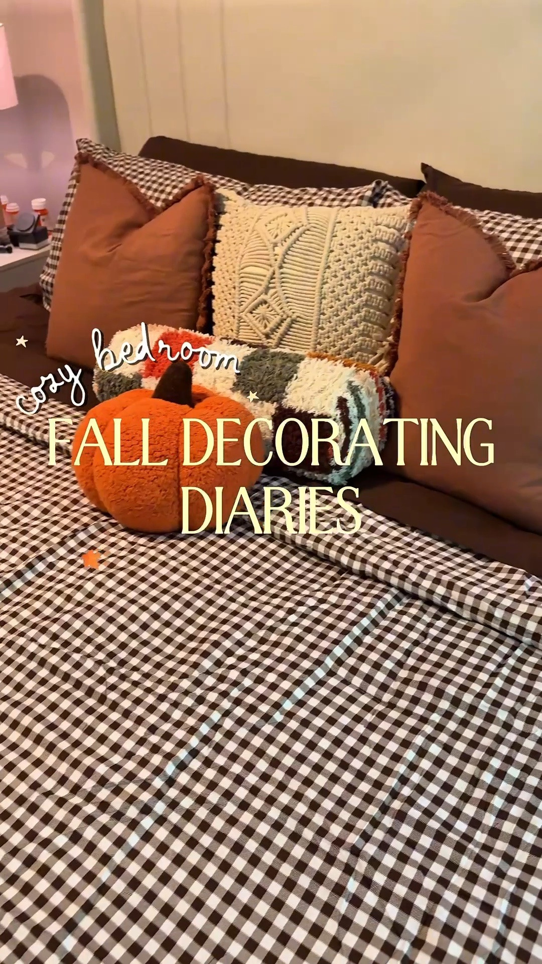 fall decorating diaries ep. 4 🍂🛏️ turning our bedroom into the coziest little fall retreat one layer at a time. The gingham bedding + warm autumn tones might be my favorite fall decor moment yet 🤎🎃

fall bedroom decor • cozy fall bedroom • fall bedding ideas • autumn home decor • cozy home decor • fall decorating ideas • homebody aesthetic

#LTKSeasonal #LTKHome