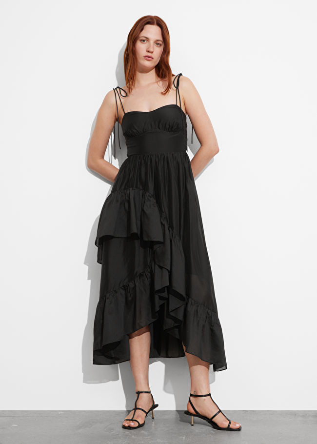 Strappy Ruffled Midi Dress | & Other Stories US