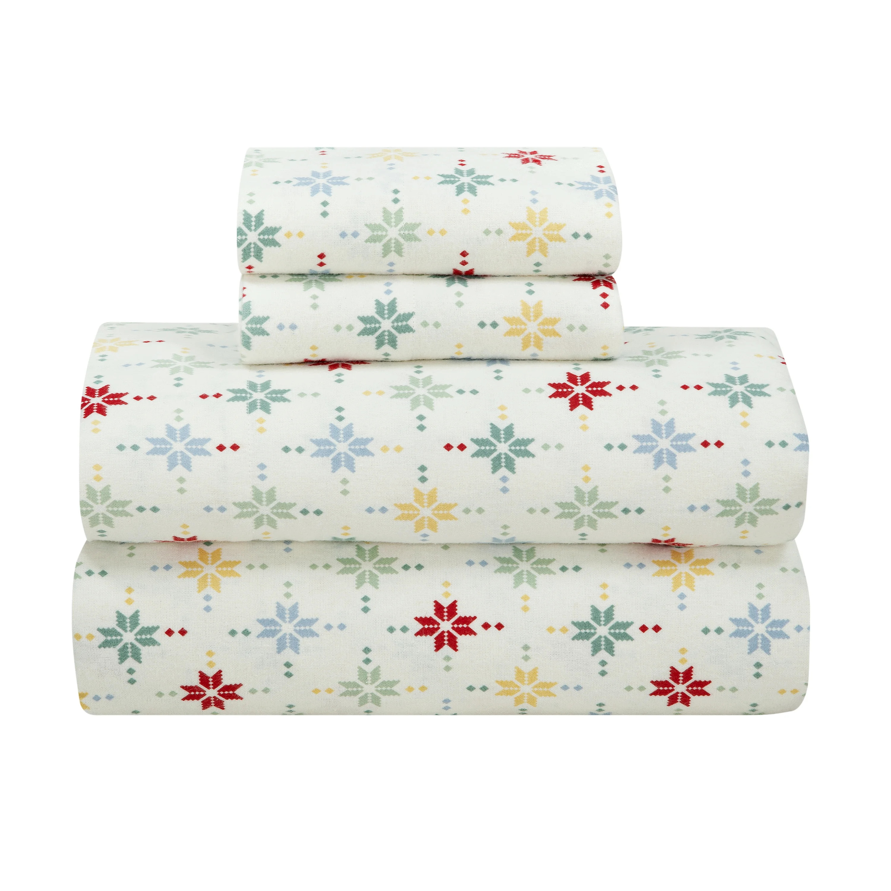 Mainstays 4-Piece Star Flannel Adult Sheet Set, King | Walmart (US)