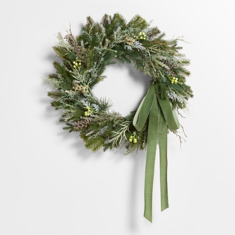Faux Kew Garden Wreath 28" by Abigail Ahern | Crate & Barrel | Crate & Barrel