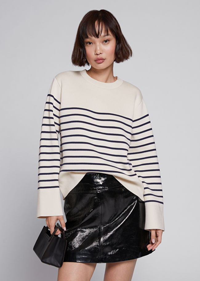 Boxy Nautical Striped Sweater | & Other Stories US
