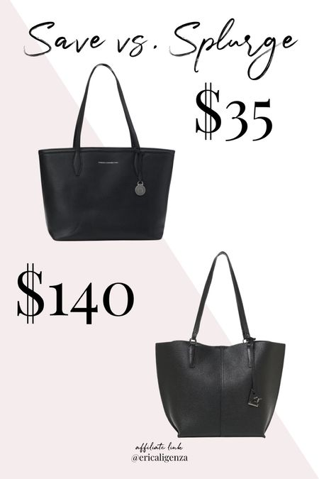 Save vs splurge! Black tote bag from Walmart for $35 compared to this designer one from Nordstrom Rack that’s on sale for $140! 🖤

Tote bag // designer inspired bag // designer bag // pebbled leather bag // black purse 

#LTKFind #LTKunder50 #LTKitbag