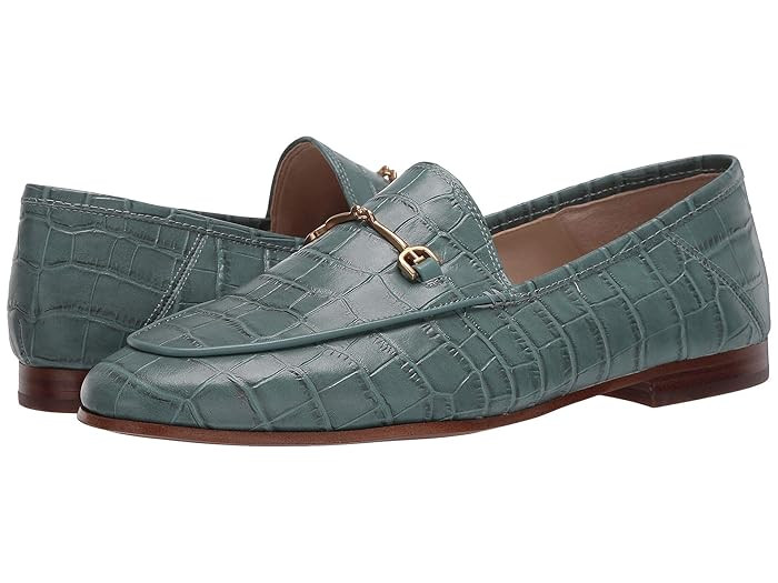Sam Edelman Loraine Loafer (Blue Sage Splendor Croco Leather) Women's Dress Sandals | Zappos