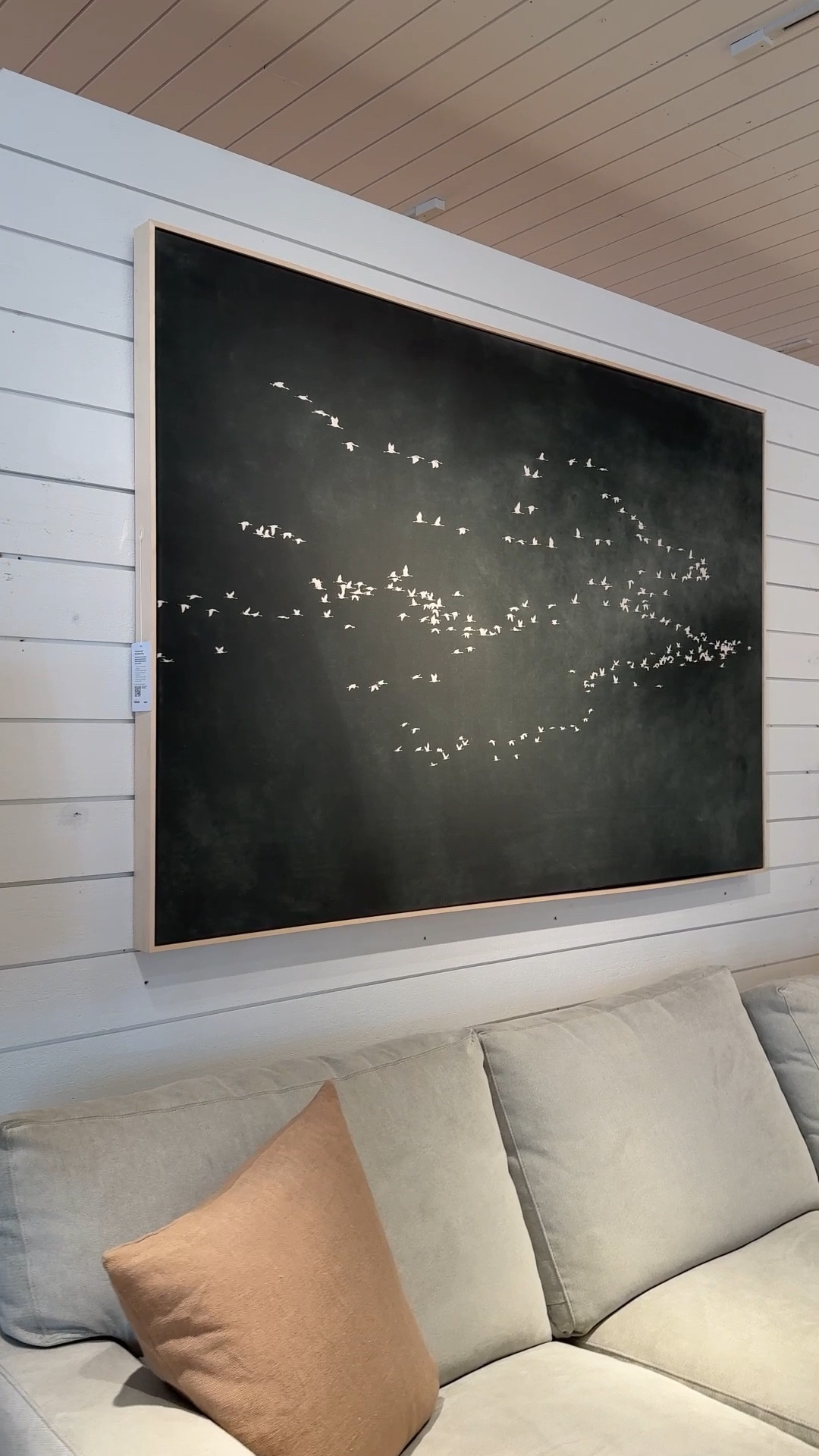 A statement art moment done right! 🖼️ The “Heading South” Green Canvas Wall Art from Crate & Barrel is minimal yet so impactful. ✨ The flock of birds feels almost abstract against the deep green backdrop, adding depth, movement, and warmth without overwhelming the space. 🕊️ It fills a large wall beautifully and instantly elevates a living area with a calm, modern presence. Framed in natural wood, it brings in just the right amount of contrast. 🫶🏻 I’ve linked this piece along with other bird-inspired wall art options to explore! #WallArt #CrateAndBarrel #LivingRoomDecor 

#LTKHome #LTKSaleAlert